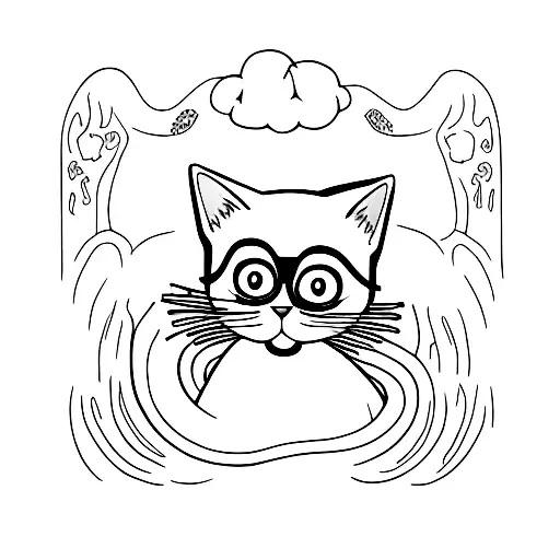cats and dogs are ghosts  tattoo design idea