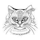 cat-ghost in cloth tattoo design idea