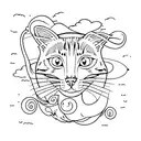 cats and dogs are ghosts  tattoo design idea