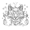 cats and dogs are ghosts  tattoo design idea