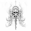 caduceus skill tattoo design idea
