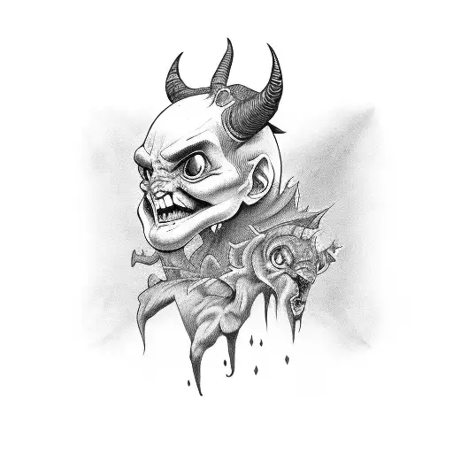 devil baby tattoo design idea