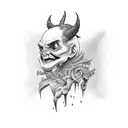 devil baby tattoo design idea