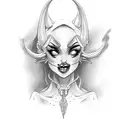 devil pin up girl tattoo design idea