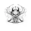 devil baby tattoo design idea