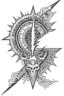 grateful dead lightning bolt tattoo design idea