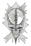 grateful dead lightning bolt tattoo design idea