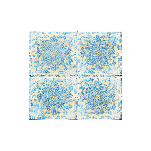 portuguese blue tiles pattern tattoo design idea