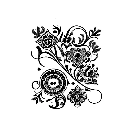 portuguese tiles tattoo design idea