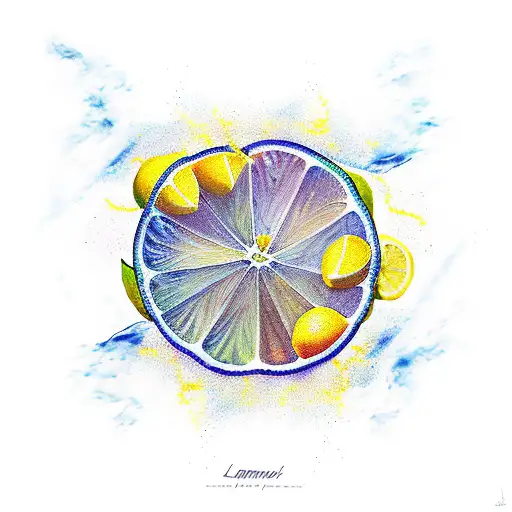 lemon tattoo design idea