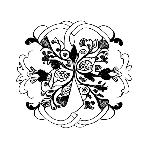 portuguese blue tiles pattern tattoo design idea