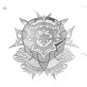 portuguese tiles pattern tattoo design idea