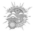 portuguese tiles pattern tattoo design idea