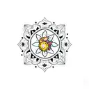 lemon with flowers tattoo design idea