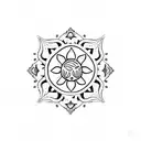 lemon with flowers tattoo design idea