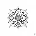 lemon with flowers tattoo design idea