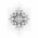 blue portuguese tile pattern tattoo design idea