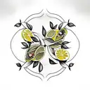 lemon tattoo design idea