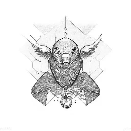 key is money tattoo design idea