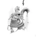 money key tattoo design idea