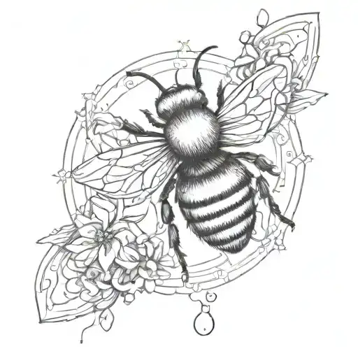 bumble bee mandala design inspired tattoo design idea
