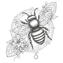 bumble bee mandala design inspired tattoo design idea