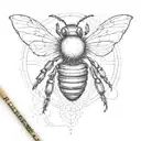 bumble bee mandala design inspired tattoo design idea