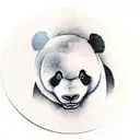 panda eating bamboo  tattoo design idea
