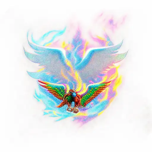 Phoenix motorcycle  tattoo design idea