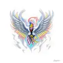 Phoenix motorcycle  tattoo design idea
