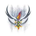 Phoenix motorcycle  tattoo design idea