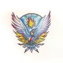 Phoenix motorcycle  tattoo design idea