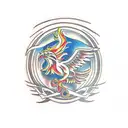 Phoenix motorcycle  tattoo design idea
