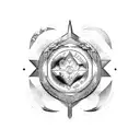 Nordic Nature and Aries zodiac sign tattoo design idea