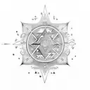 Nordic Nature and Aries zodiac sign tattoo design idea