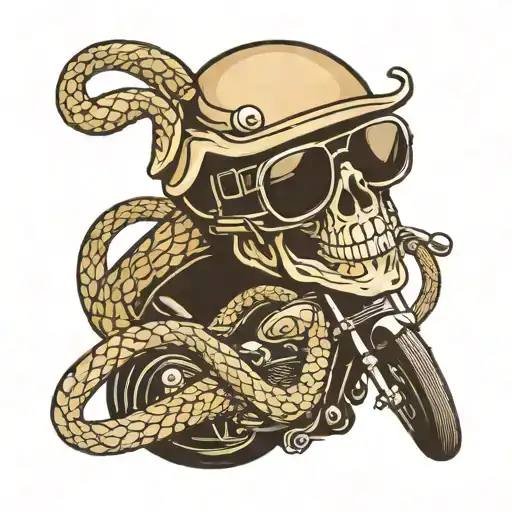 motorbike gang tattoo design featuring pit viper sunglasses tattoo design idea