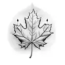 Maple Leaf tattoo design idea