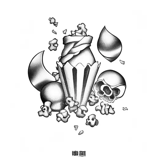 popcorns tattoo design idea
