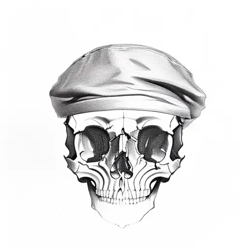 the skull in the harlequin hat tattoo design idea