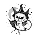 witch hat tattoo design idea