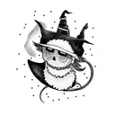 witch hat tattoo design idea