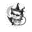witch hat tattoo design idea