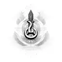 hammer and sickle breaking the chain tattoo design idea