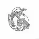 hammer and sickle breaking the chain tattoo design idea