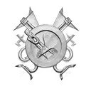 hammer and sickle breaking the chain tattoo design idea