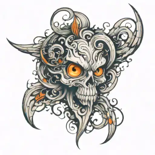 arm sleeve muscly tendrils with eyes  tattoo design idea