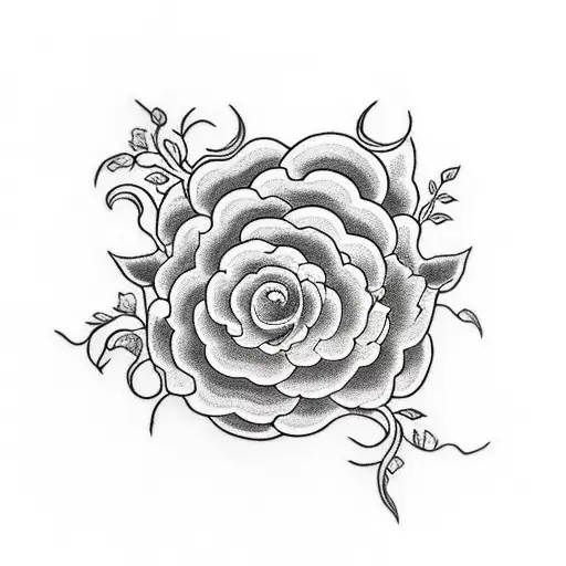 pretty flowers and vines around the words risk nothing gain nothing tattoo design idea