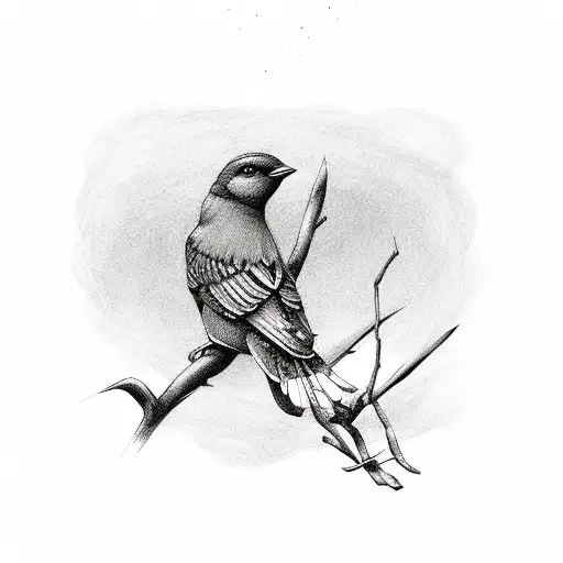 flock of little birds in black colour tattoo design idea