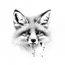 Fox tattoo design idea
