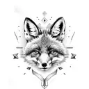 Fox tattoo design idea